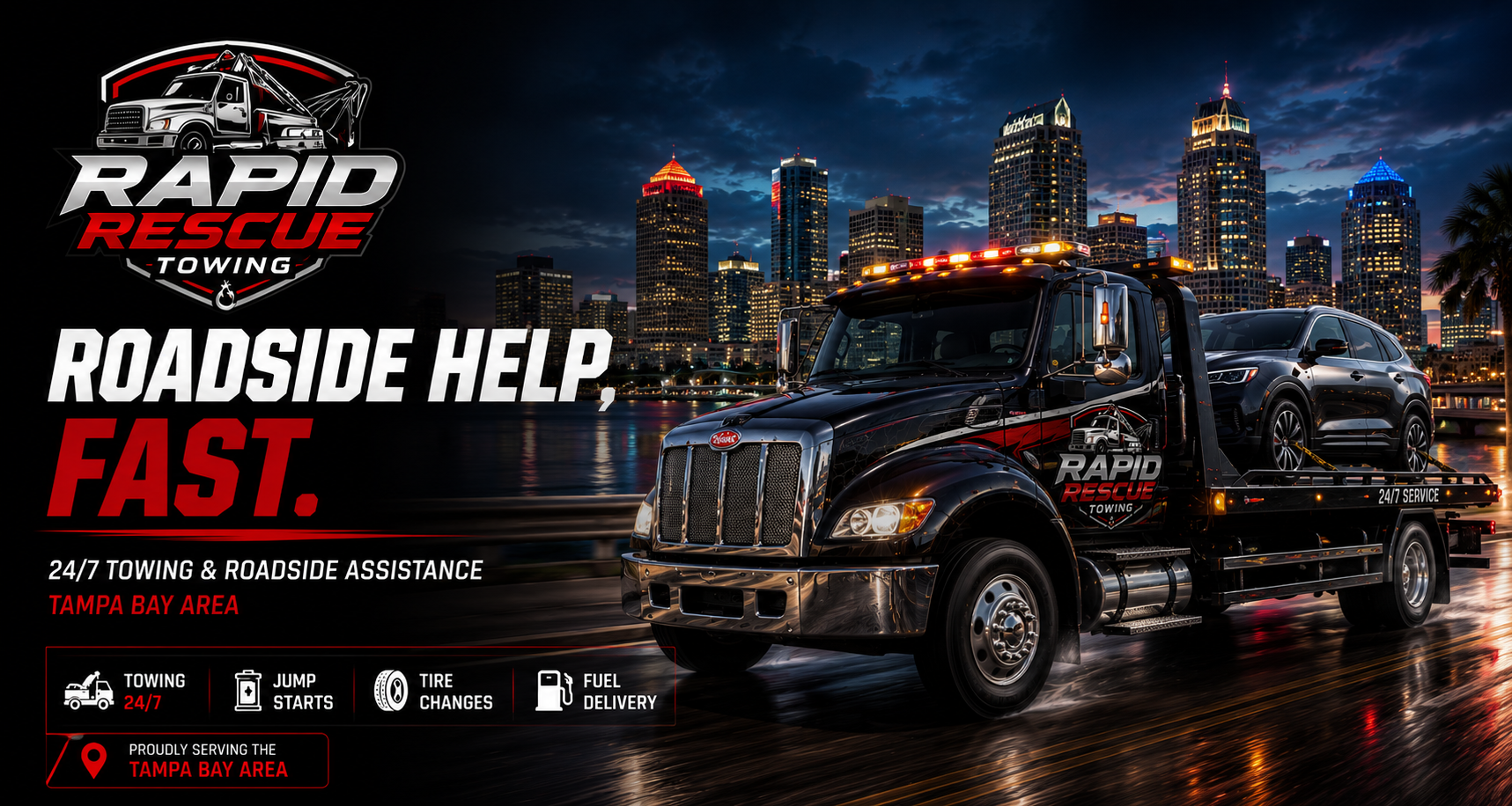 Rapid Rescue Towing - 24/7 Towing & Roadside Assistance Tampa Bay Area